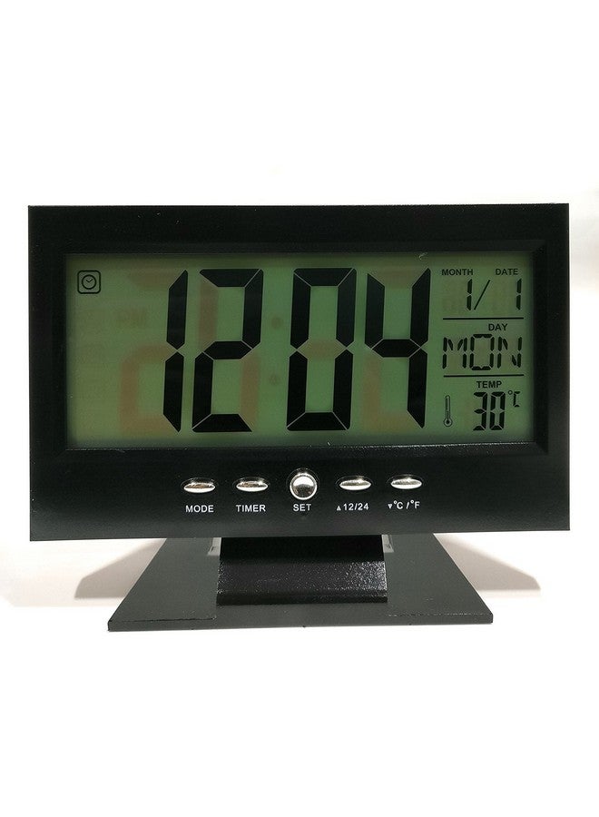 ROYALS ساعة رقمية LCD من رويالز مع تقويم، مستشعر حرارة، منبه لطاولة ومكتب الدراسة، ساعة بأرقام كبيرة - Image 4