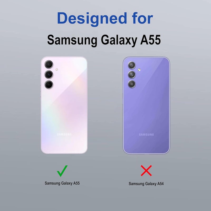 ZAPCASE Back Case Cover for Samsung Galaxy A55 5G | Compatible for Samsung Galaxy A55 5G Back Cover | Case Cover with Camera Protection | (TPU + PC | Translucent Black) - Image 2