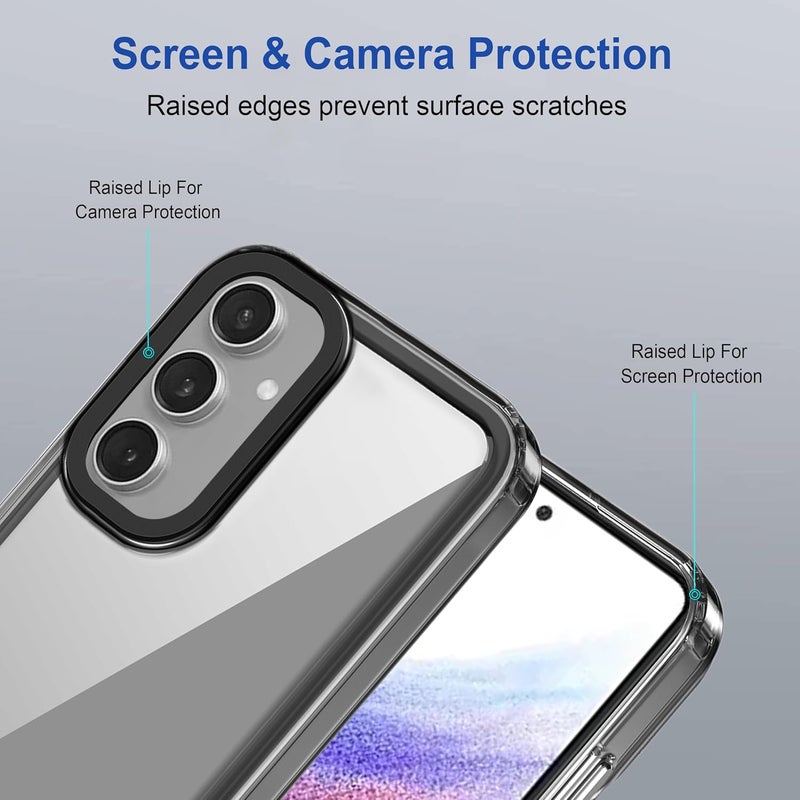 ZAPCASE Back Case Cover for Samsung Galaxy A55 5G | Compatible for Samsung Galaxy A55 5G Back Cover | Case Cover with Camera Protection | (TPU + PC | Translucent Black) - Image 4