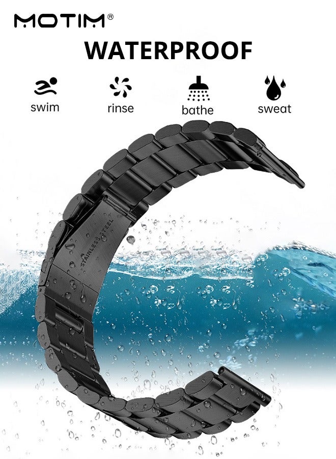 Motim Stainless Steel Apple Watch Band 49mm 46mm 45mm 44mm 42mm Women men, Sport Strap Replacement WristBands for iWatch SE SE2& Series 11/10/9/8/7/6/5/4 Ultra 2 - Image 4