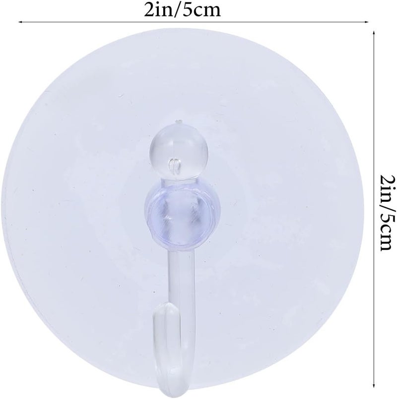 40pcs Suction Cup Hooks for Glass Windows and Bathroom Walls, Small Reusable Non-Slip Suction Hooks with 5cm Mushroom Head for Hanging Towels and Safety Fence - Image 2