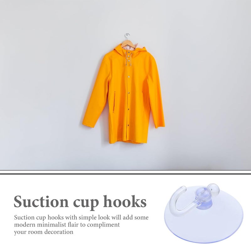 40pcs Suction Cup Hooks for Glass Windows and Bathroom Walls, Small Reusable Non-Slip Suction Hooks with 5cm Mushroom Head for Hanging Towels and Safety Fence - Image 3