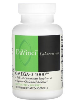 DaVinci Laboratories of Vermont Omega3 1000 90 Enteric Coated Softgels 