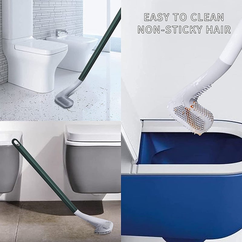 RRJ Golf Toilet Brush, Silicone Toilet Cleaning Brush, Golf Brush Head Toilet Brush, Long-Handled Golf Clubs, Fast and efficient Cleaning of The Toilet, for Bathroom Toilets [pack of 2pcs multi color] - Image 2