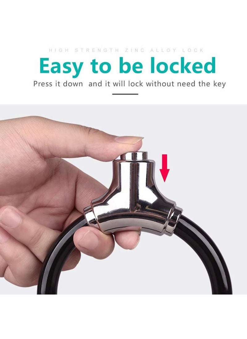 Generic Mini Bike Lock Cable Portable Anti-Theft Bike Bicycle Lock Security Cycling Cable Lock Zinc Alloy Senior Waterproof Travel Luggage Locks Helmet Lock  - Image 5