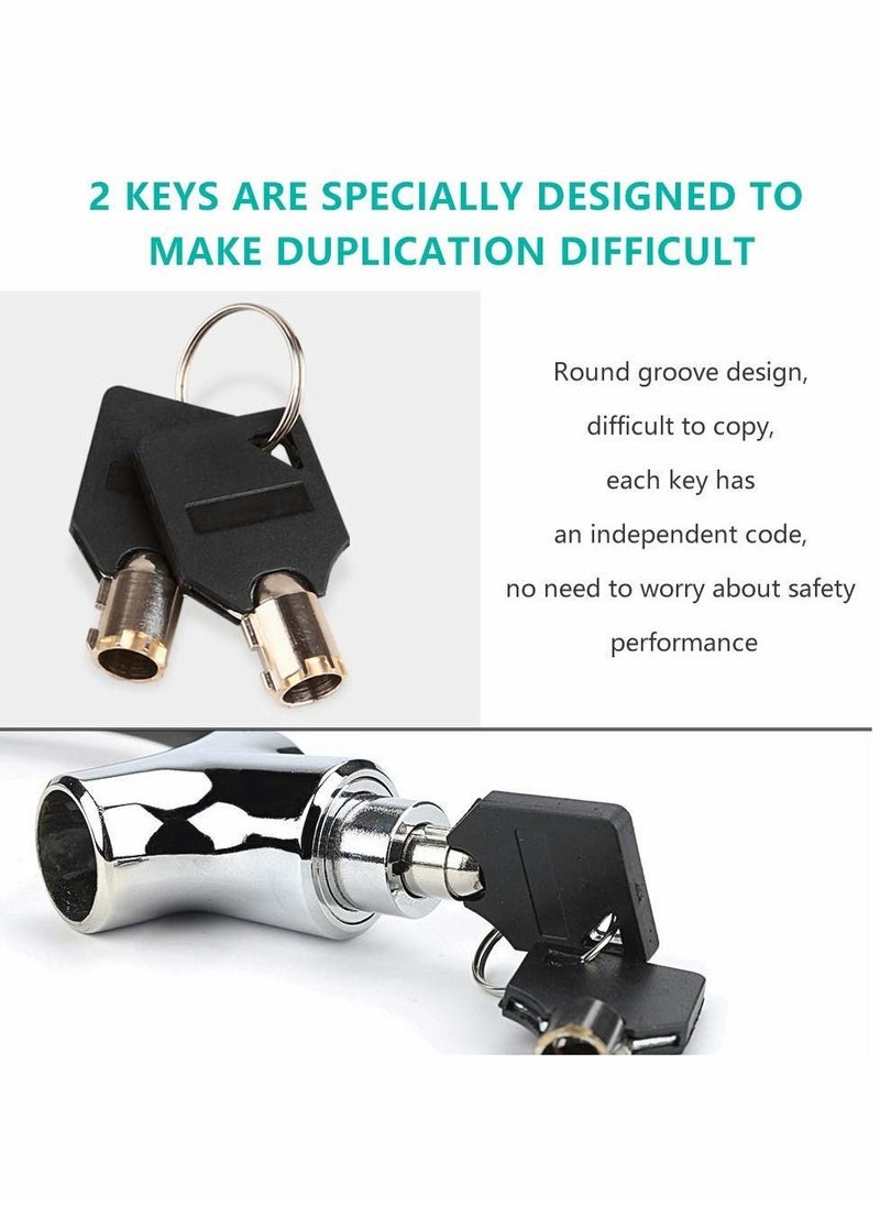Generic Mini Bike Lock Cable Portable Anti-Theft Bike Bicycle Lock Security Cycling Cable Lock Zinc Alloy Senior Waterproof Travel Luggage Locks Helmet Lock  - Image 3