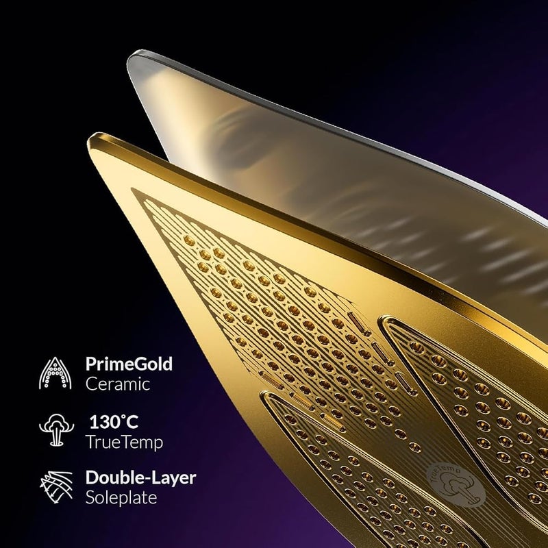 فيلر { "titleAr": "Feller Germany Vanguard Series غسالة مكواة بالبخار، 2600 واط، صينية مزدوجة من السيراميك Prime Gold مع وظائف مضادة لترسب الكالسيوم، إيقاف تلقائي، تحكم في درجة الحرارة الدقيقة، بخار سهل الاستخدام بضغطة زر واحدة، SI260، ضمان لم - Image 5