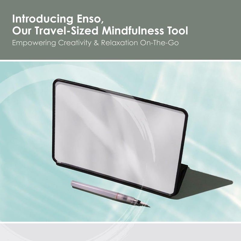Buddha Board Enso â€“ Portable Water Painting Board with Brush â€“ Reusable Zen Drawing Canvas for Mindfulness, Meditation, and Creative Relaxation â€“ Travel Art Set - Image 2