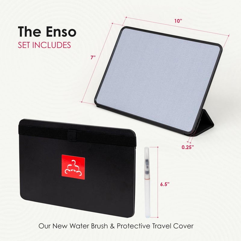 Buddha Board Enso â€“ Portable Water Painting Board with Brush â€“ Reusable Zen Drawing Canvas for Mindfulness, Meditation, and Creative Relaxation â€“ Travel Art Set - Image 5