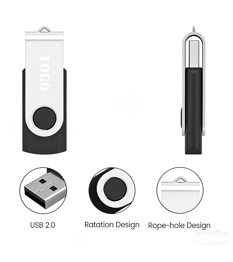 5Pcs Blue 16GB USB Flash Drives With Metal Silver Clip Custom Logo Options Creative Gift USB Sticks - Image 3