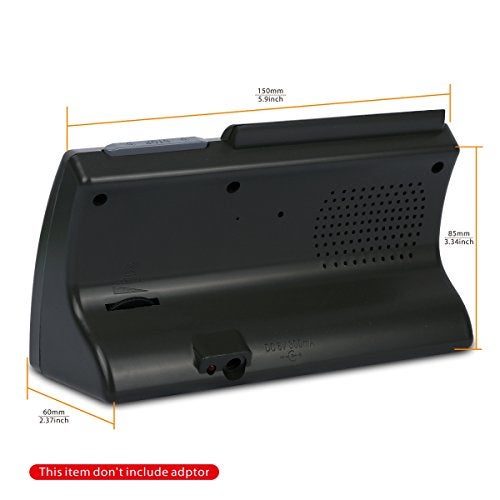 AL-HARAMEEN Masque, Islamic,Muslim,Prayer Times,Wall Clock,Bedside Clock/Decorative Clock/Mecca/Makkah/Arabia/in LCD ClockHA-3005 (Black) - Image 5