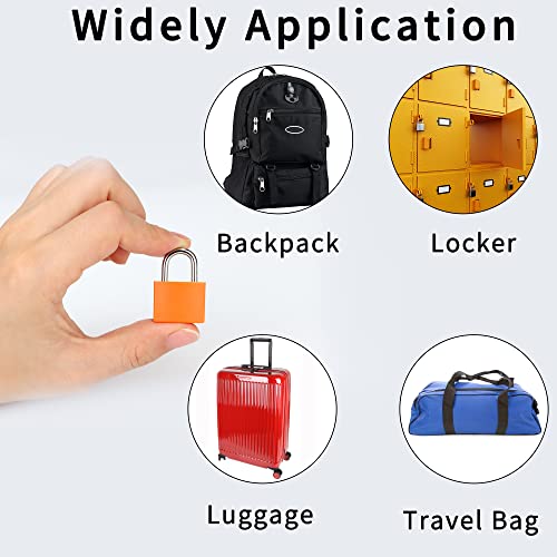 Febwind 5 Pcs Suitcase Locks with Copper Keys Protect Your Belongings with Febwind's Set of 5 Mini Padlocks Multicolor Durable Locks for Suitcases Backpacks Boxes Cabinet and Laptop Bags - Image 4