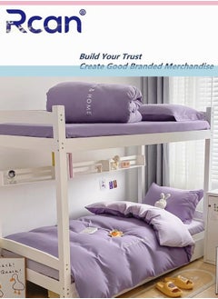 Rcan 3-Piece Set Children Student School Dormitory Embroidery Design Duvet Cover Set Single bed Kid's polyester Bedding Set Boy Girl 150x200cm  - Image 2