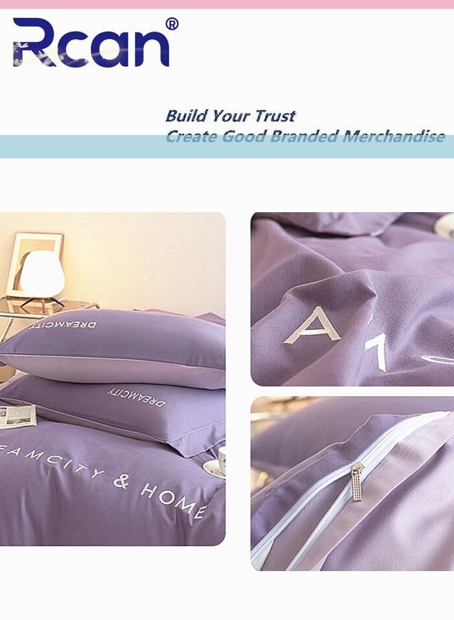 Rcan 3-Piece Set Children Student School Dormitory Embroidery Design Duvet Cover Set Single bed Kid's polyester Bedding Set Boy Girl 150x200cm - Image 4