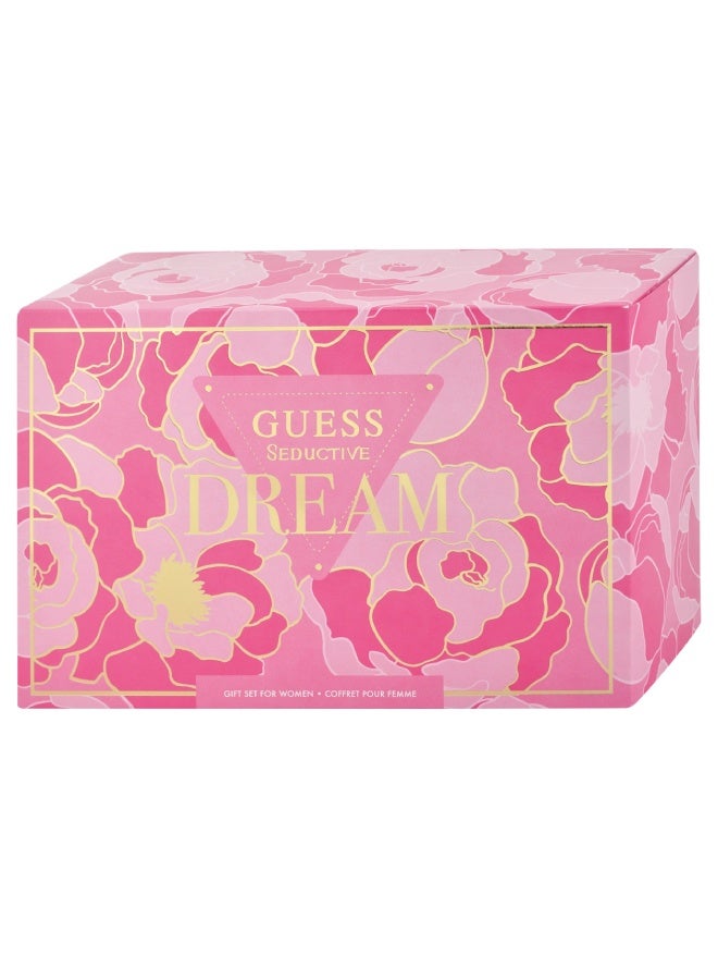 GUESS Seductive Dream Women’s Gift Set – EDT 75ml + EDT 15ml + Body Lotion 100ml + Pouch - Image 1