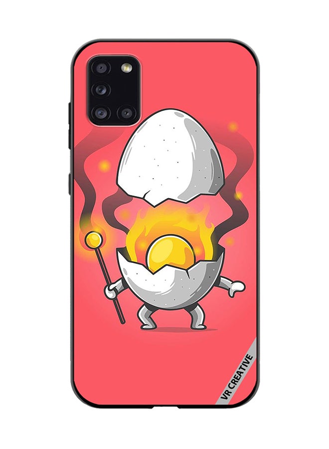 VR CREATIVE Protective Case Cover For Samsung Galaxy A31 Cute Fire Egg Design Multicolour - Image 1