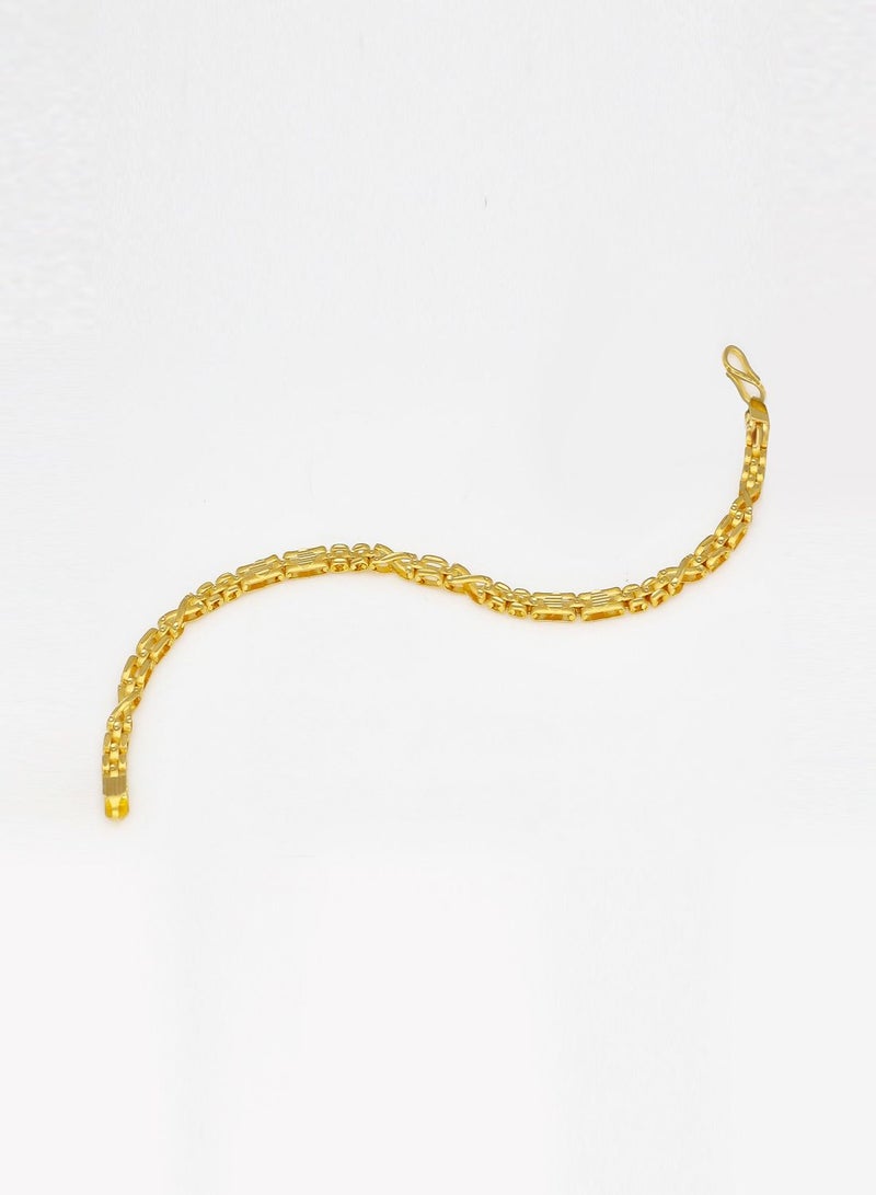 Malabar Gold and Diamonds 22 KT 916 Purity Gold Bracelet BRNOB40036  - Image 3