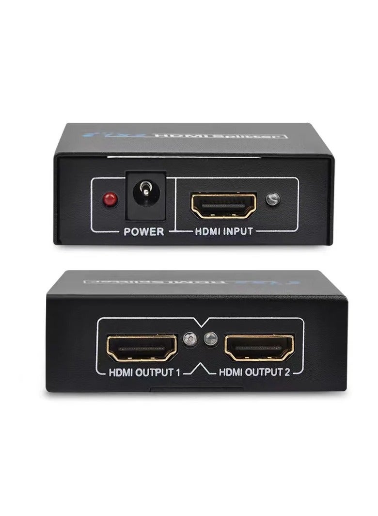 1080p HDMI Splitter 1×2 – HDCP Supported Video Adapter – Dual Output to HD Display & Speaker - Image 2