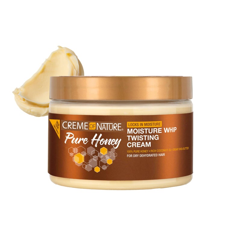 Creme of Nature كريم كريم من الطبيعة بالعسل النقي، يحدد ويطيل التجاعيد، ثبات طويل الأمد بدون تجاعيد، هدية للعناية بالشعر المجعد لها، 11.5 أونصة - Image 2