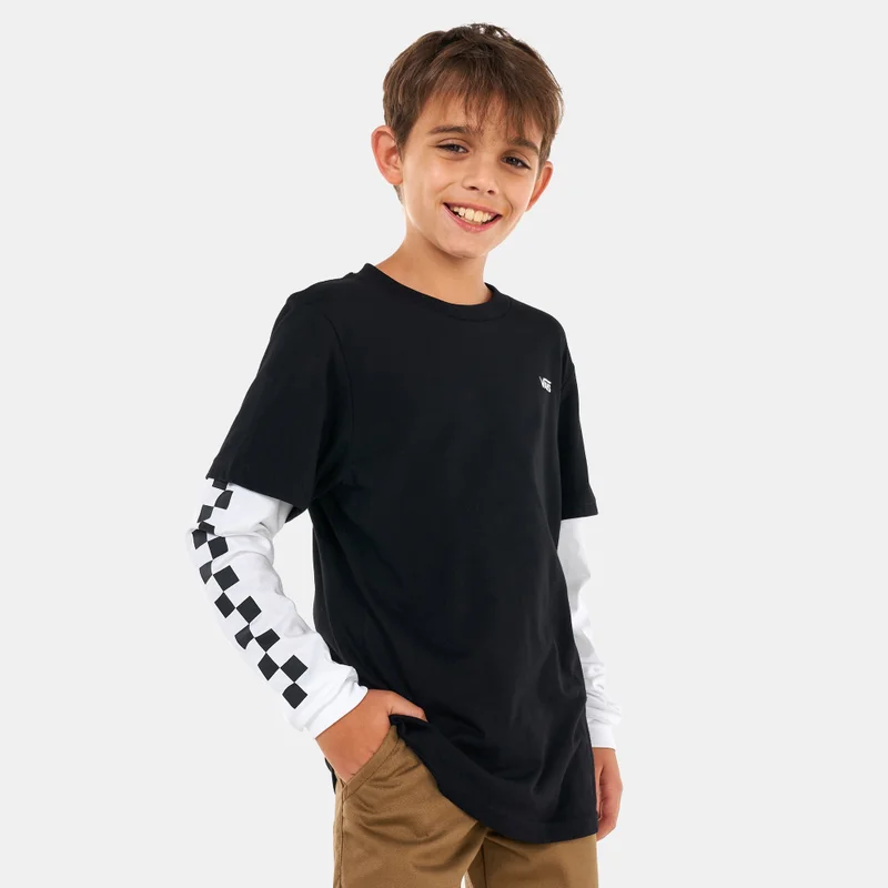 VANS Kids' Long Check Twofer T-Shirt (Older Kids)
