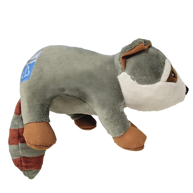 Spunky pup Clean Earth Plush Raccoon Made from 100 Recycled Water Bottles LargeGray7211 - Image 2