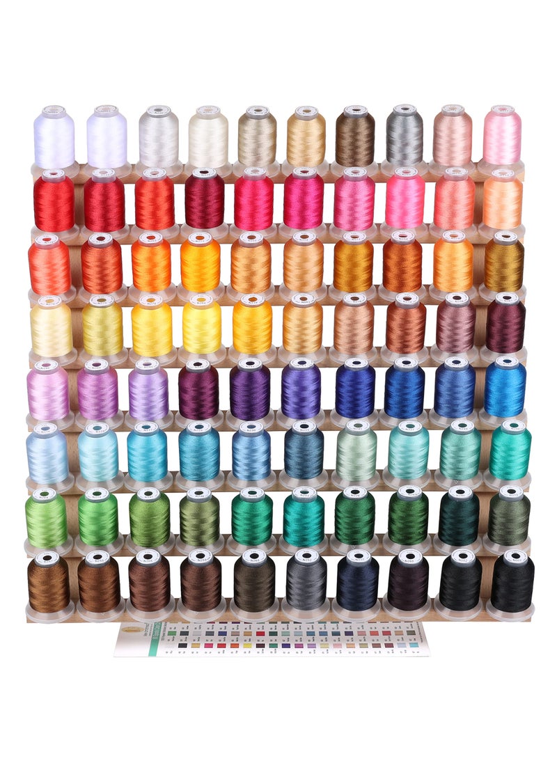 New brothread 80 Spools Polyester Embroidery Machine Thread 500M  Colors Compatible with Janome and RA Colors 