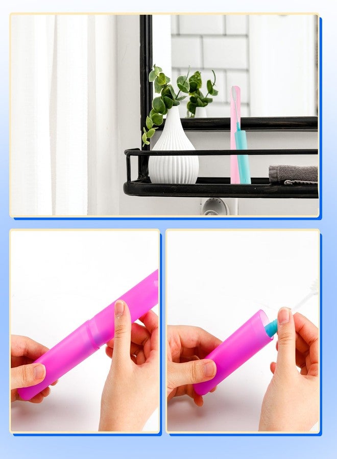 Dyrfolm 24 PCS Toothbrush Case Set,Travel Toothbrush Case,Plastic Portable Toothbrush Holder,Dust-proof Toothbrush Box Storage,Toothbrushes Carrier for Traveling,Bathroom,School,Home, Camping,6 Colors - Image 3