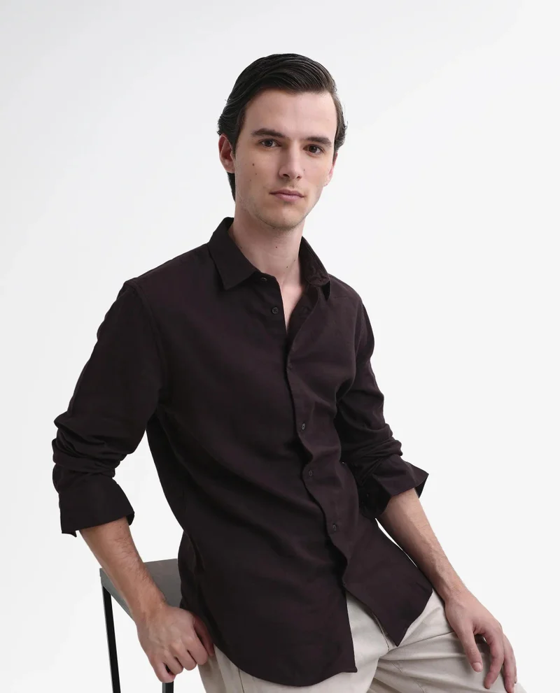 Rare Rabbit Men's Double Layer Cotton Shirt