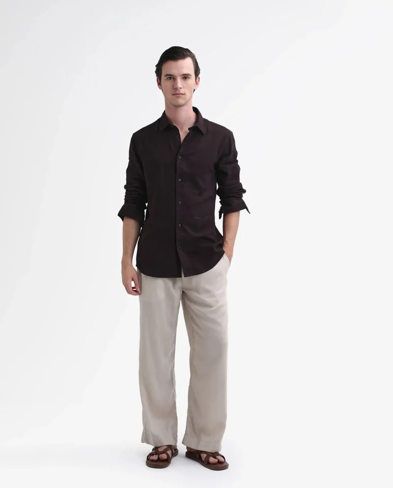 Rare Rabbit Men's Double Layer Cotton Shirt