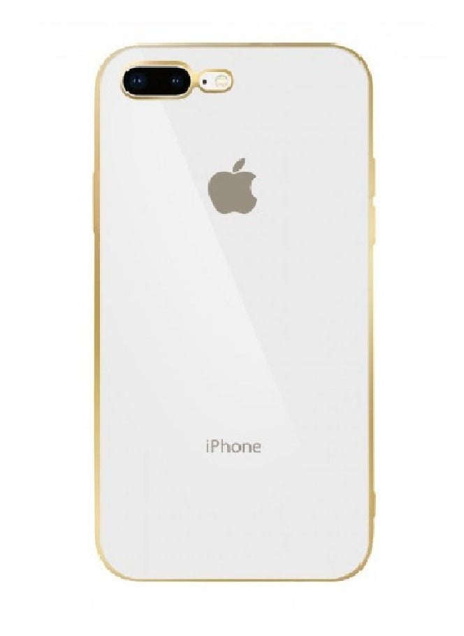 HICOOL iphone 7 Plus 8 Plus Case Cover Gold Edge Hicool - White  - Image 1