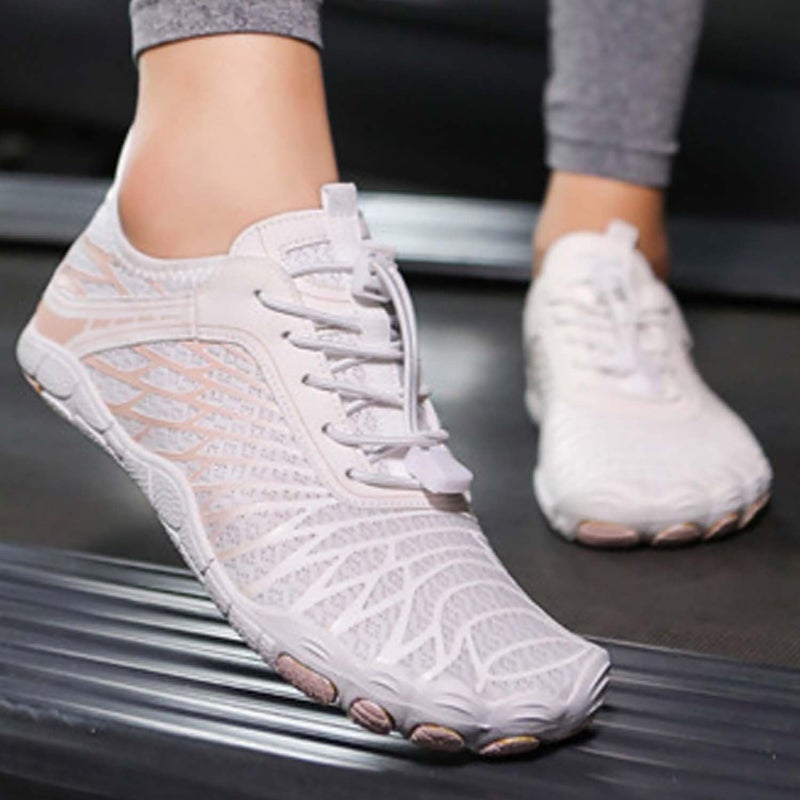 ELETON Grounding Shoes with Copper Grounded Footwears Sneakers(White 7Women/5.5Men) - Image 3