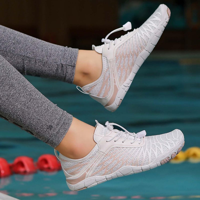 ELETON Grounding Shoes with Copper Grounded Footwears Sneakers(White 7Women/5.5Men) - Image 2