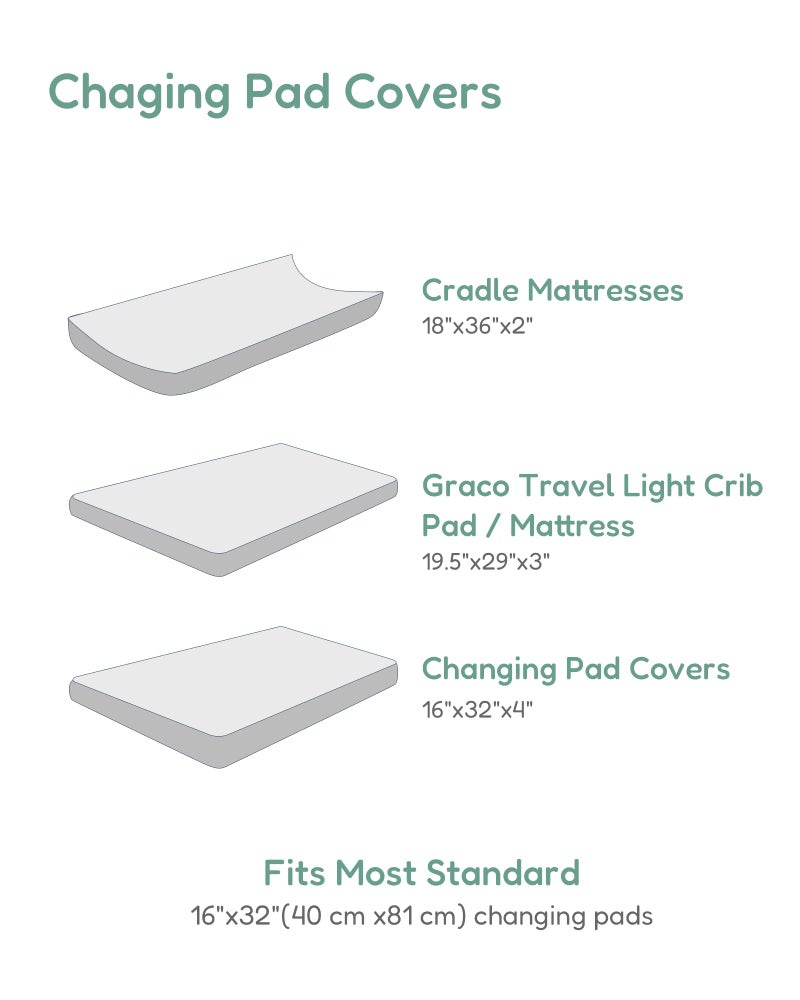 TotChill Extra Stretchy Changing Pad Cover, Ultra Soft Premium Jersey Knit Changing Pad Sheets, Unisex for Boys Girls, Fits All Standard Changing Tables/Dresser Tops - 2 Pack - Image 5