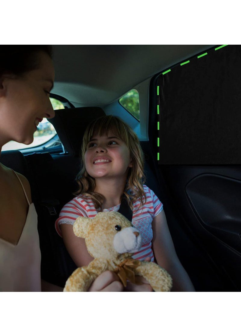 2pcs Car Curtains - Vinyl Thickened Rear Window Protector - Magnetic Privacy Sunshade Makes Baby and Child Sleep Cooler - Image 4