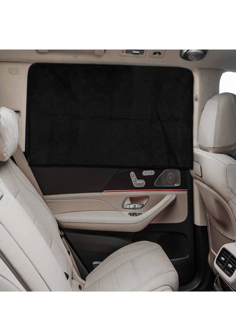 2pcs Car Curtains - Vinyl Thickened Rear Window Protector - Magnetic Privacy Sunshade Makes Baby and Child Sleep Cooler - Image 5