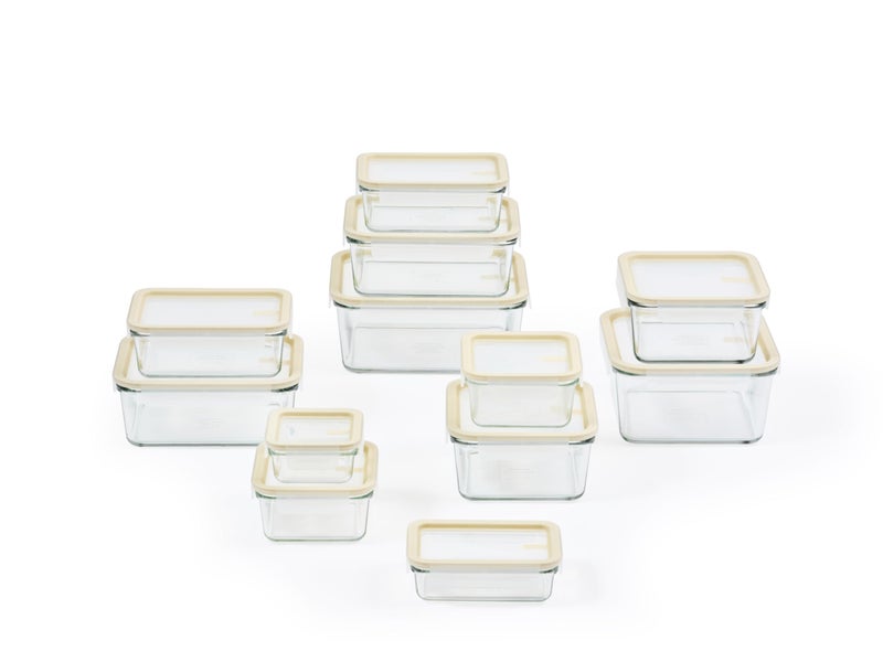 GLASSLOCK Sens 24Pcs Glass Food Storage Set – Airtight & Leakproof, 8 Different Sizes, Anti Slip Lid, Microwave & Oven Safe, Meal prep, Lunch Box, Nestable & Stackable, Pantry Storage - Image 5