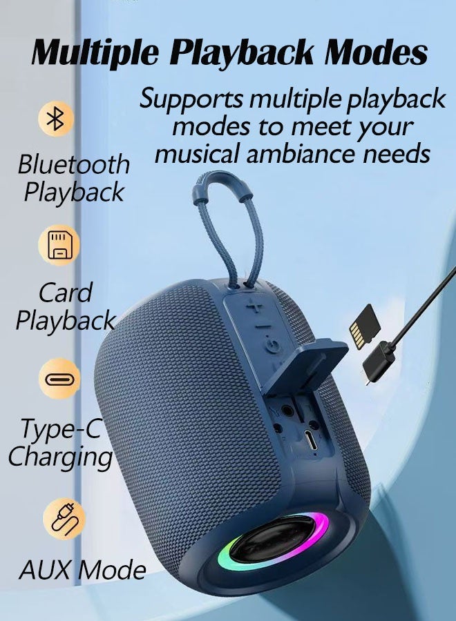 CubeG Bluetooth Speaker Wireless,IP67 Waterproof & Dustproof Portable Speaker with Lights,6W Loud Stereo Sound, 2000mAh Battery All Day Playtime for Home/Party/Outdoor/Beach - Image 4