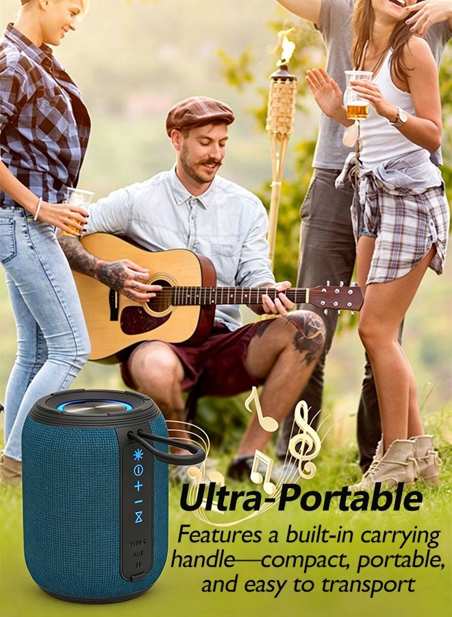 CubeG Bluetooth Speaker Wireless,IP67 Waterproof & Dustproof Portable Speaker with Lights,6W Loud Stereo Sound, 2000mAh Battery All Day Playtime for Home/Party/Outdoor/Beach - Image 5