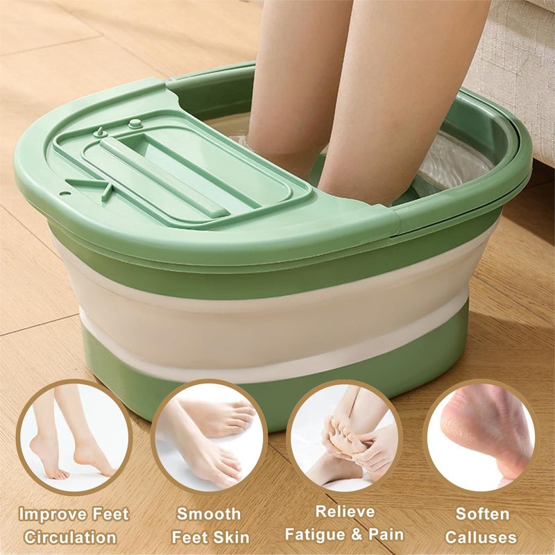 BOFA Eco Tableware Foldable Foot Bath Basin with Handle & Placement Slot, Collapsible Plastic Foot Soaking Tub, Foot Bath Soak Tub with Massage Acupoints, Foot Bucket for Feet Soaking, Pedicure Foot Spa - Image 4