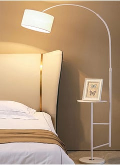 شاربدو مصباح أرضي LED (12 وات) من Nordic بثلاثة ألوان مع طاولة، مصباح قائم لطاولة القهوة الحديثة من الحديد لغرفة المعيشة وغرفة النوم والأريكة بجانب السرير وضوء أبيض 180 × 88 سم  - Image 1