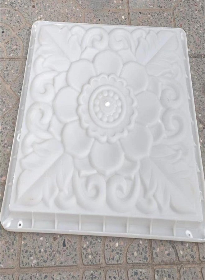 MWNAGO 2 pcs Concrete molds for Walkways DIY Plastic Square Concrete Stamps Flagstone Casting Concrete Paver Molds Garden Paths Stone Patio Pavers for Garden (15.7 * 15.7 * 1.4 inches, C, 2) - Image 5
