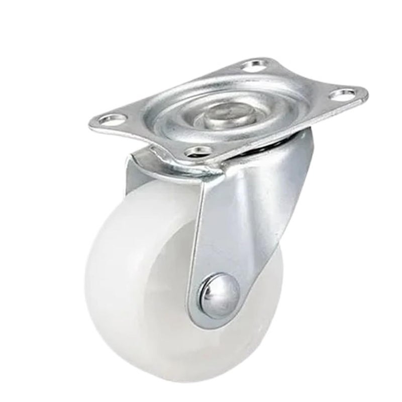 Heavy Duty White Nylon Rubber Caster Wheels 8Pcs 1Inch For Furniture Carts - Image 1