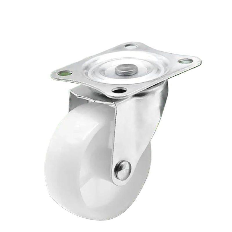 Heavy Duty White Nylon Rubber Caster Wheels 8Pcs 1Inch For Furniture Carts - Image 3