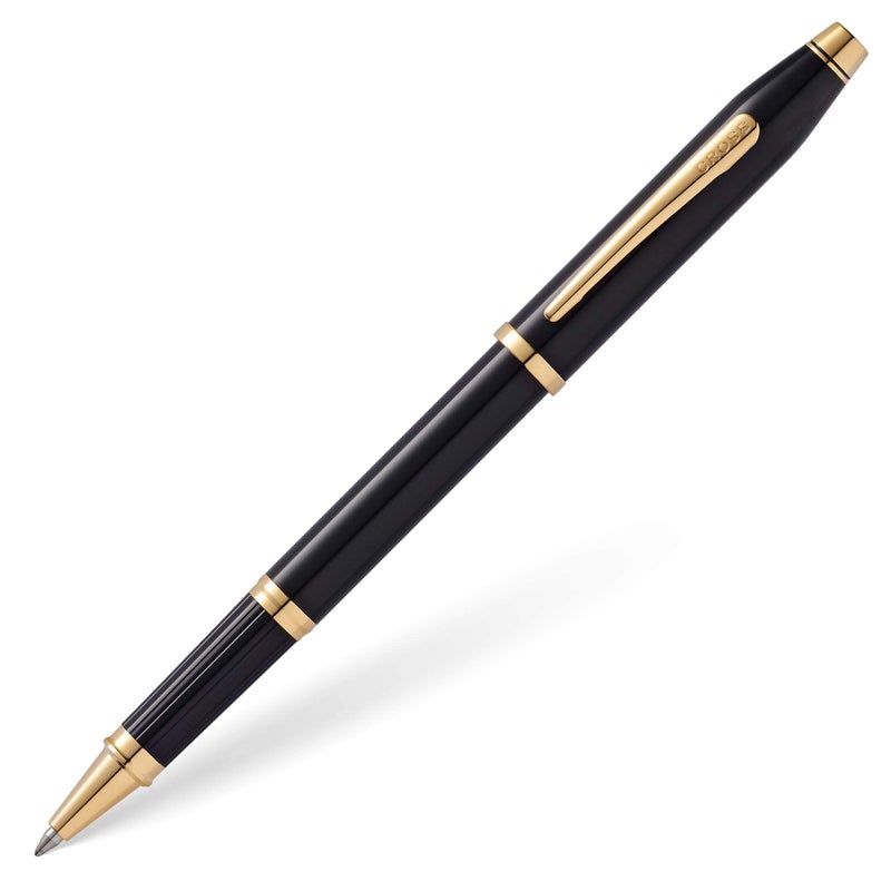 Cross Century II Refillable Rollerball Pen Presented in a Luxury Gift Box - Medium Point, Black Ink, Black & Gold - Image 4