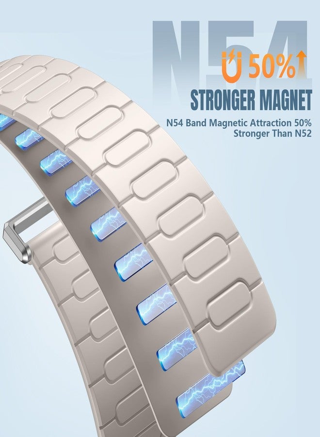 Easuny Magnetic Silicone Band Compatible with Apple Watch Bands for Women 40mm 41mm 42mm 38mm 44mm 45mm 46mm 49mm Men, Sport Waterproof Security Strap for iWatch Series 11 SE 3 2 10 9 8 7 6 5 4 Ultra - Image 2