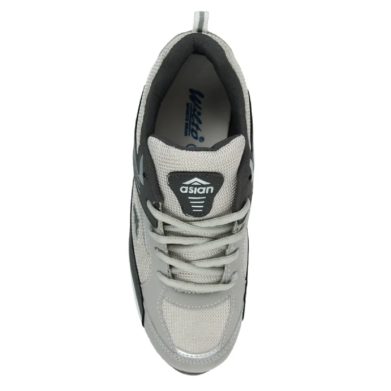 أسيان Grey Lace Up Running Shoes for Men