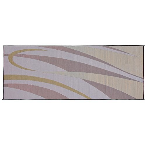 Stylish Camping Ming's Mark GC7 Stylish Camping Reversible Graphic Patio Mat - 8' x 20', Brown/Gold - Image 4