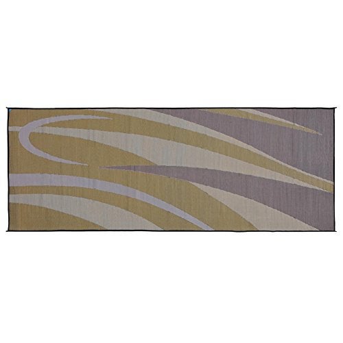 Stylish Camping Ming's Mark GC7 Stylish Camping Reversible Graphic Patio Mat - 8' x 20', Brown/Gold - Image 3