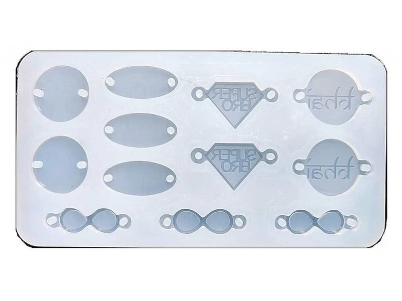 Artool ARTOOL Rakhi Resin Art Mold Creative DIY Multiuse Rakhi Jewellery Keychain Pendant Making Silicone Mold Epoxy Resin Art Mould Set of 1 (A58) - Image 1