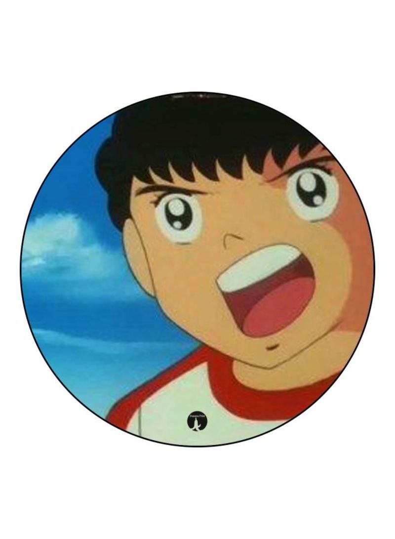 RKN The Anime Captain Majid Printed Mouse Pad  Blue/Beige/White